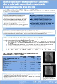 Clinical Significance of Aortopulmonary Collaterals After Arterial Switch Operation in Neonates with D-Transposition of the Great Arteries