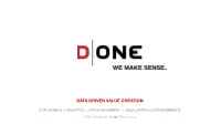 Data Driven Value Creation