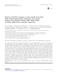 Impact of LULC Change on the Runoff, Base Flow