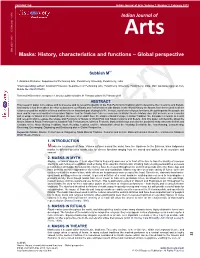 Masks: History, Characteristics and Functions – Global Perspective