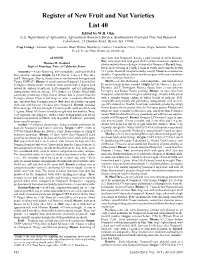 Register of New Fruit and Nut Varieties List 40 Edited by W.R