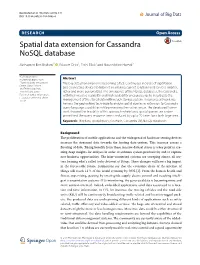 Spatial Data Extension for Cassandra Nosql Database