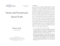 Tarski and Primitivism About Truth