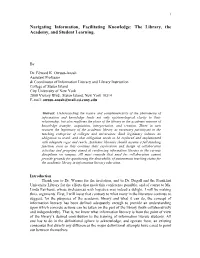 The Library, the Academy, and Student Learning