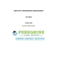 Employee Performance Management