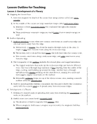 Lesson Outline for Teaching