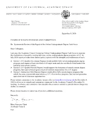 Online Undergraduate Degree Task Force Report
