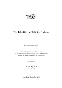 The Liftability of Elliptic Surfaces