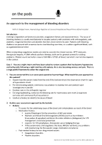 An Approach to the Management of Bleeding Disorders