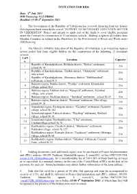 INVITATION for BIDS Date