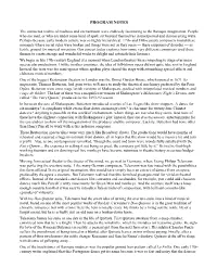 Juilliard415 Program Notes