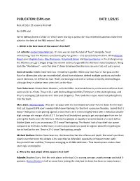 PUBLICATION: ESPN.Com DATE: 1/20/15