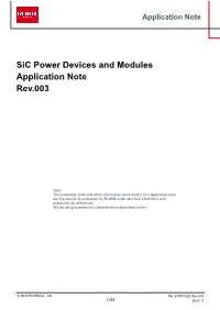 Sic Power Devices and Modules Application Note Rev.003