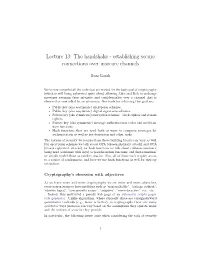 The Handshake - Establishing Secure Connections Over Insecure Channels