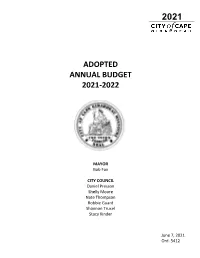 Adopted Annual Budget 2021-2022