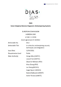 D4.2: In-Vehicular Antitampering Security