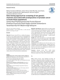 Data-Mining Approach for Screening of Rare Genetic Elements Associated