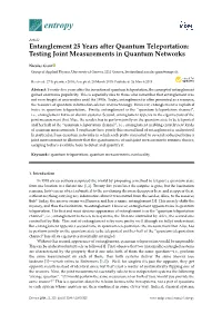 Entanglement 25 Years After Quantum Teleportation: Testing Joint Measurements in Quantum Networks