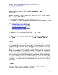 Modeling a Performance in Indian Classical Music: Multinomial