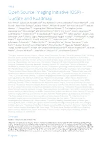 Open Source Imaging Initiative (OSI²) – Update and Roadmap