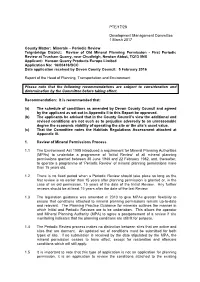 Teignbridge District: Review of Old Mineral Planning Permission