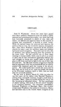 April, OBITUARY. About Ten Years Have Passed Since There