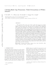 Calcium-Rich Gap Transients: Tidal Detonations of White Dwarfs?