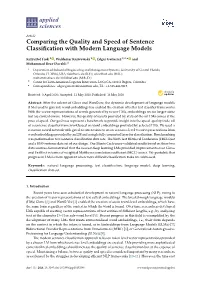 Comparing the Quality and Speed of Sentence Classification with Modern Language Models