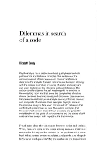 Dilemmas in Search of a Code