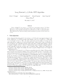 Long Directed (S, T)-Path: FPT Algorithm