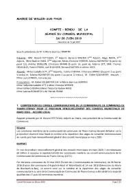 Mairie De Willer-Sur-Thur Compte – Rendu De La