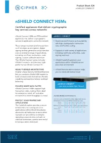 Nshield CONNECT Hsms