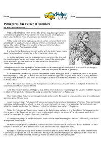 Pythagoras: the Father of Numbers by Mary Lynn Bushong
