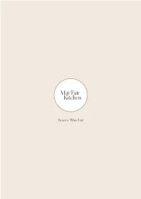 Reserve Wine List