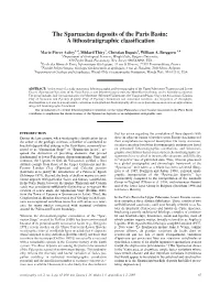 The Sparnacian Deposits of the Paris Basin: a Lithostratigraphic Classification