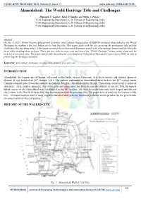 Ahmedabad: the World Heritage Title and Challenges
