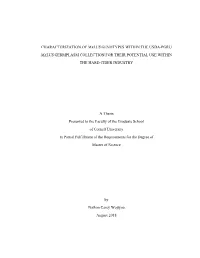 Characterization of Malus Genotypes Within the Usda-Pgru Malus Germplasm Collection for Their Potential Use Within the Hard Cider Industry