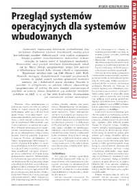 EMBEDDED OS Jest Zastosowanie Systemu Operacyjnego