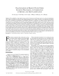 Fractionation of Barley Flour Using Elusieve Processing: a Combination of Sieving and Air Classification