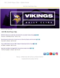 Share Newsletters NFL Draft Player Clips
