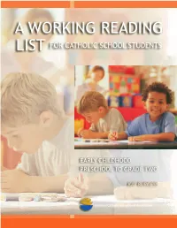 A Working Reading List for Catholic School Students