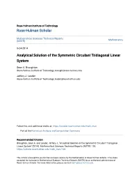 Analytical Solution of the Symmetric Circulant Tridiagonal Linear System