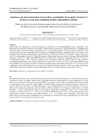 Isolation and Characterization of Secondary Metabolites from Apolar Fraction of Scabiosa Sicula and Evaluation of Their Antioxidant Activities