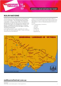 Kulin Nations Fact Sheet