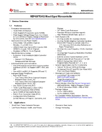 MSP430FR2433 Mixed-Signal Microcontroller