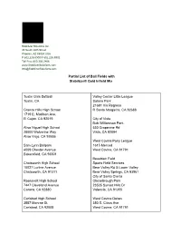 Partial List of Ball Fields with Stabilizer® Gold Infield Mix Tustin Girls