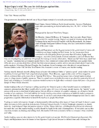 Rajat Gupta's Trial: the Case for Civil Charges