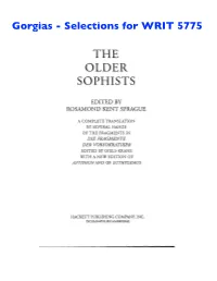 The Older Sophists
