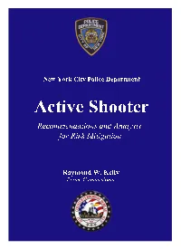 Active Shooter Recommendations and Analysis for Risk Mitigation