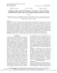 Contagious Equine Metritis in Portugal: a Retrospective Report of the First Outbreak in the Country and Recent Contagious Equine Metritis Test Results